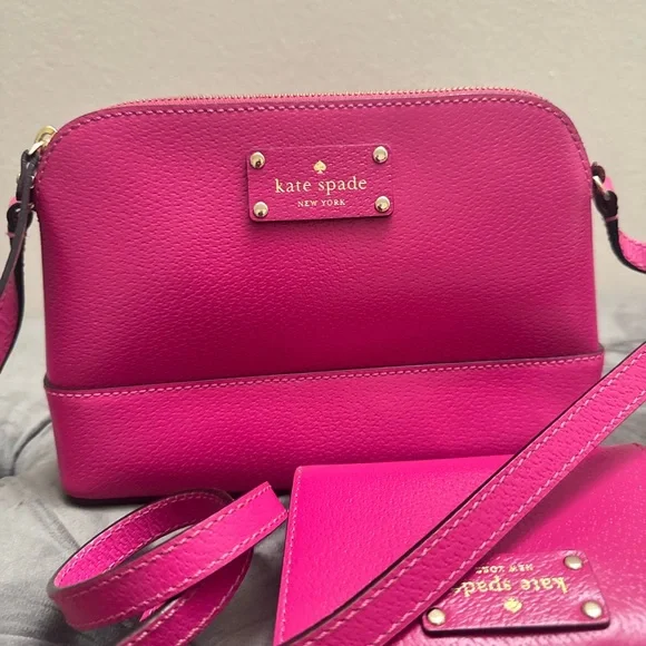 Kate Spade Fuchsia Crossbody Bag and Wallet - Picture 4 of 6